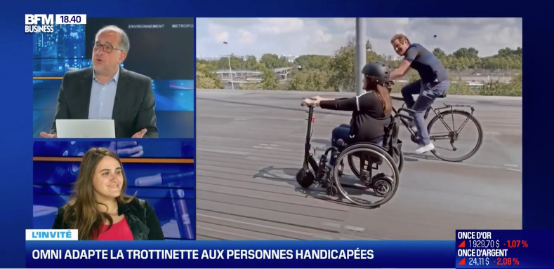 BFM Business - En route pour demain : Omni adapte la trottinette aux personnes handicapées