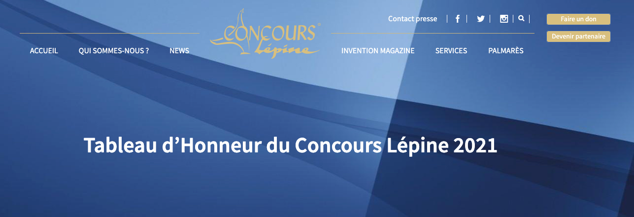 Tableau d’Honneur du Concours Lépine 2021