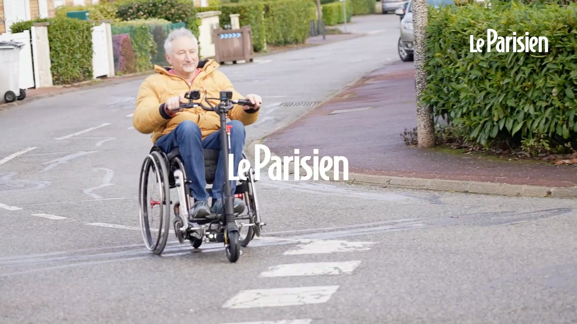 Le Parisien : VIDÉO. «Ça change la vie» : cette invention motorise un fauteuil roulant avec une trottinette électrique