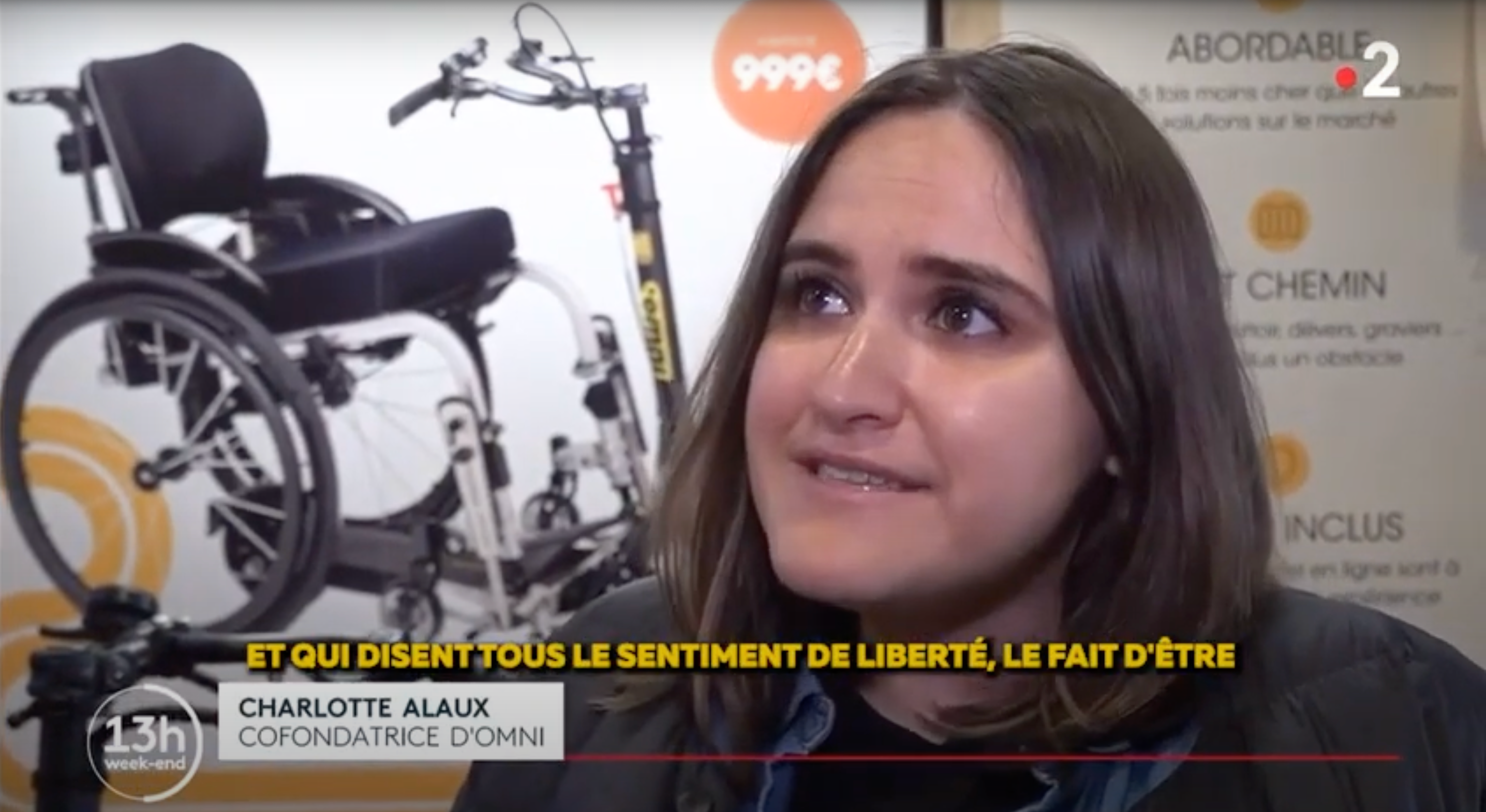 France 2 - JT 13h : Charlotte Alaux, co-fondatrice d'Omni, présente myomniTrott' à la Foire de Paris