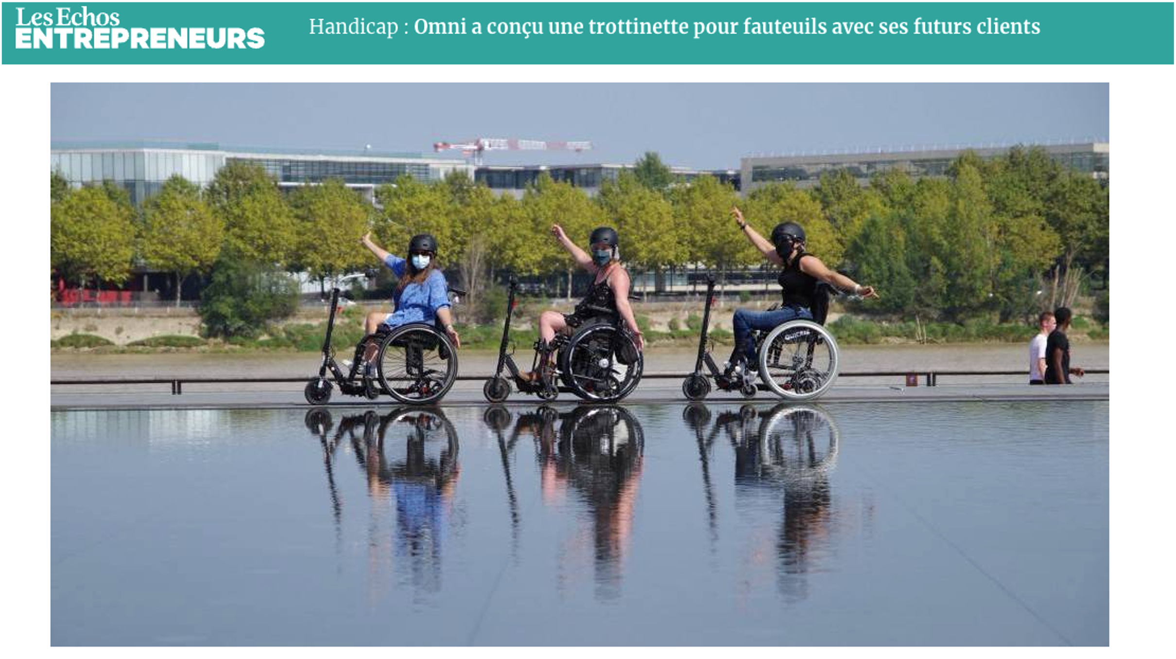 Les Echos Entrepreneurs : Omni a conçu une trottinette pour fauteuils avec ses futurs clients