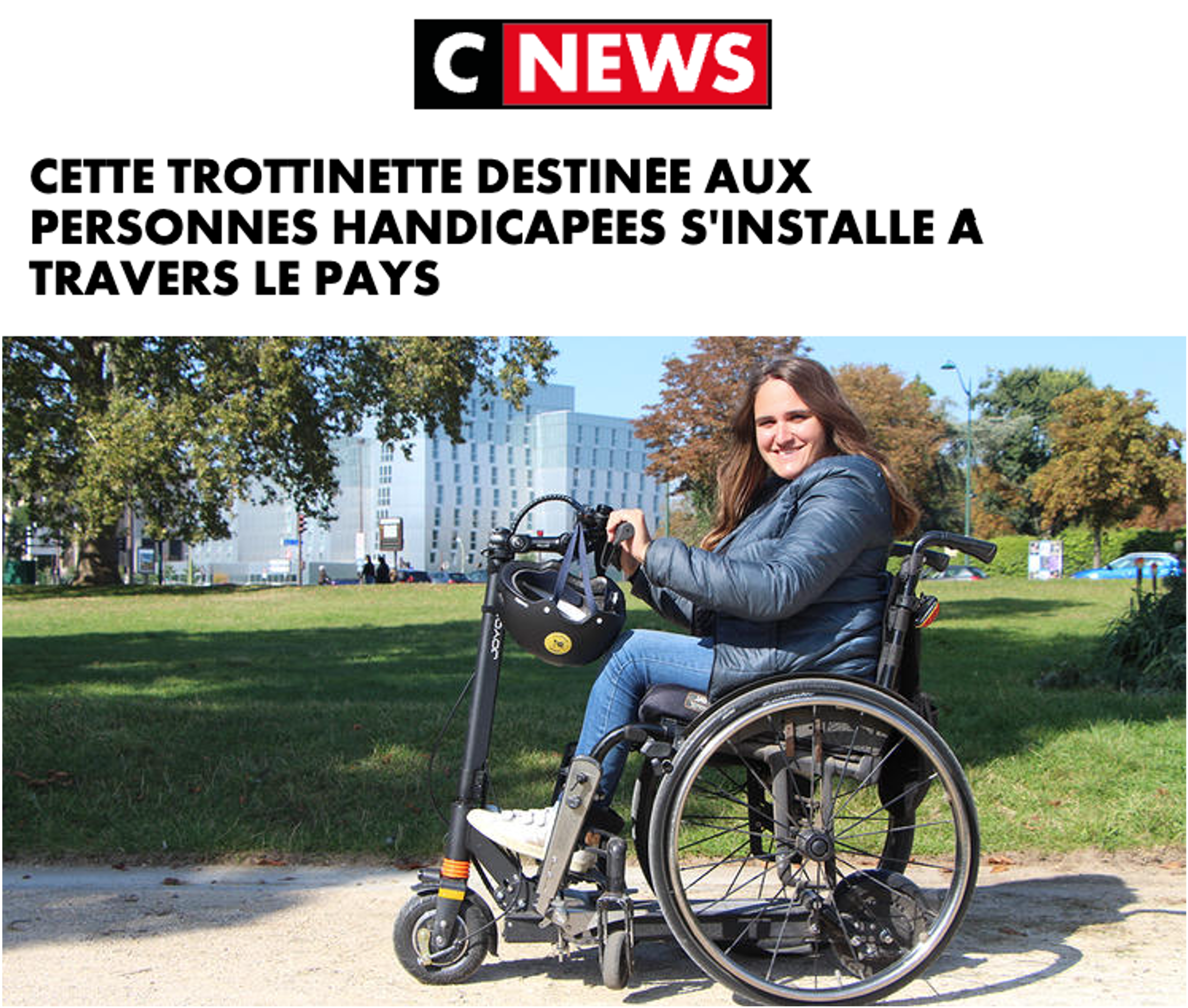 C News : Cette trottinette destinée aux personnes handicapées s'installe à travers le pays