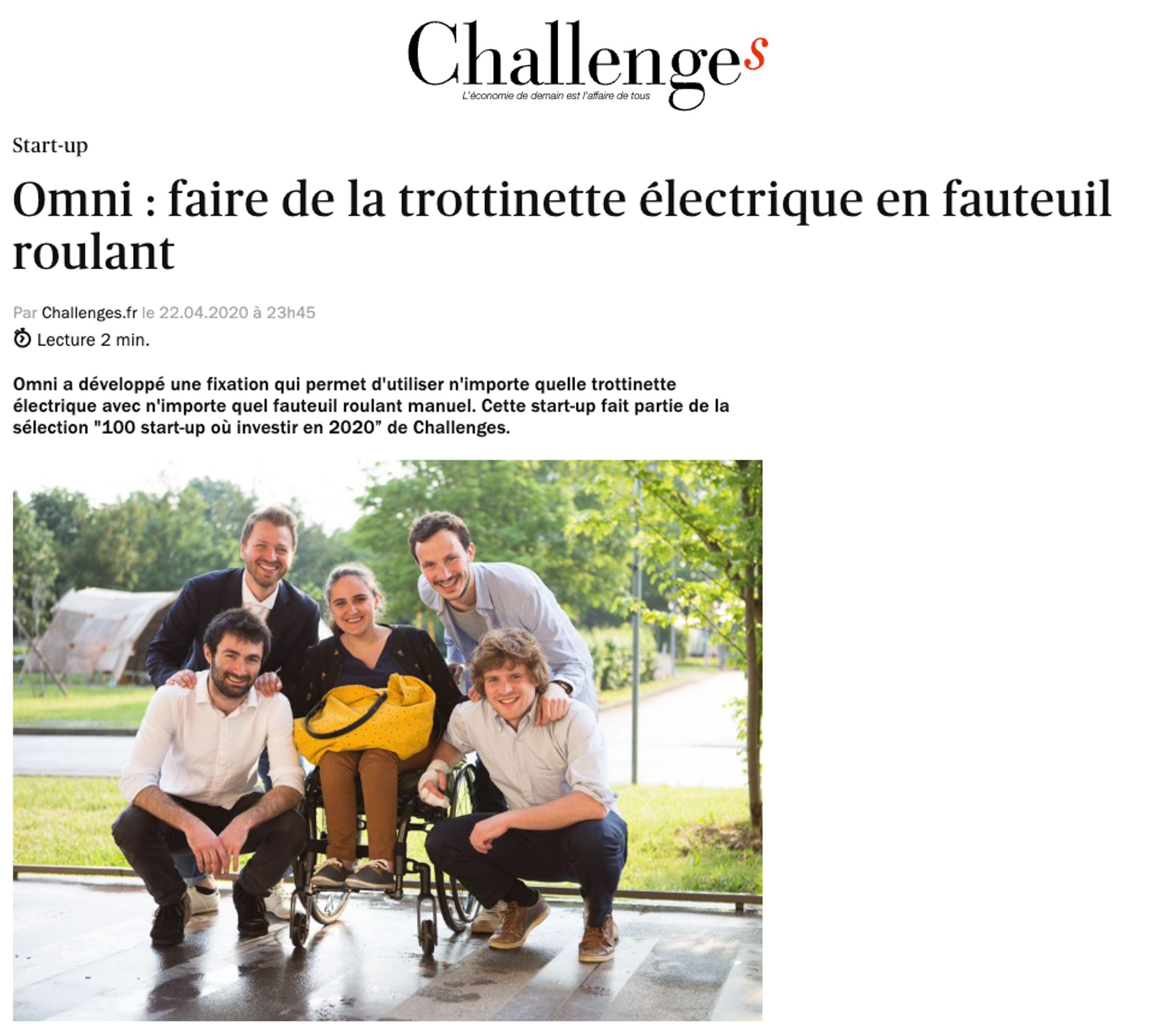 Challenges : Omni faire de la trottinette électrique en fauteuil roulant
